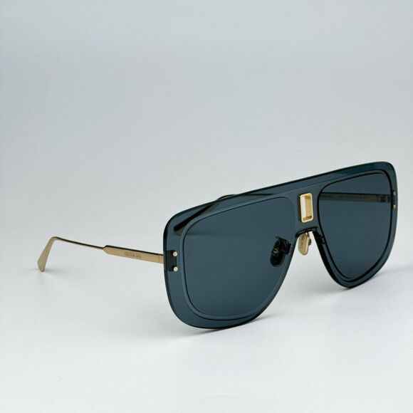 NEW Dior ULTRADIOR MU B0B0 Gold Blue Unisex Mask Sunglasses - Picture 11 of 16